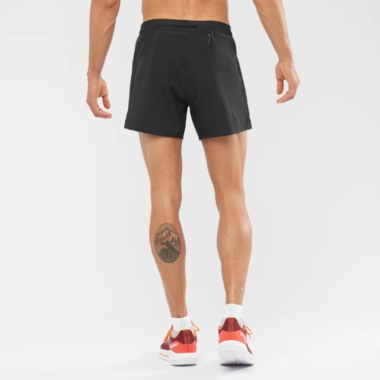 Black Salomon Cross 5'' Men's Shorts | PH 43759A